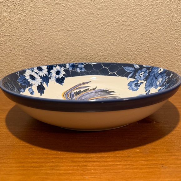 Farmhouse Rooster Bowl, Extra Large Colorful Ceramic Serving Bowl, Rooster Decor - Picture 14 of 15